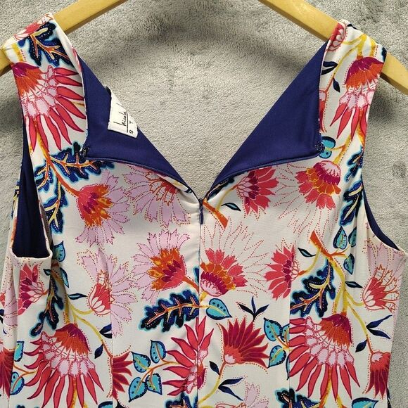 Nicole Miller Studio Dress Pink Orange Pink Floral Print Sleeveless Size 8 - Picture 8 of 11
